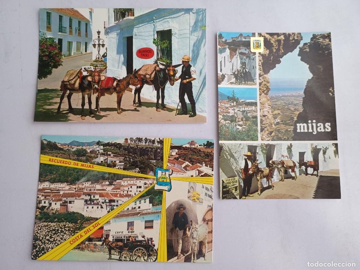 Postales: 3 POSTALES MIJAS A&Ntilde;OS 60 SIN CIRCULAR