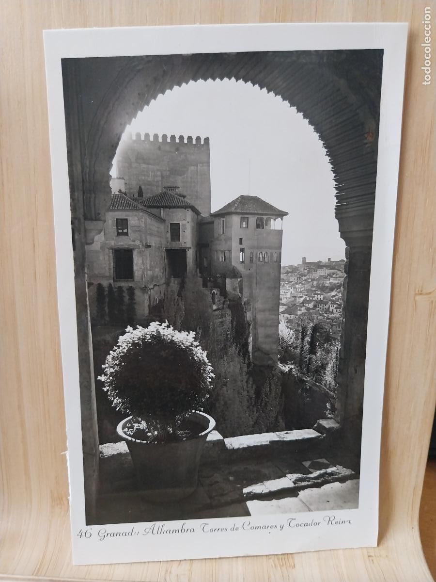 Postales: TORRE COMARES TOCADOR REINA ALHAMBRA GRANADA POSTAL N&ordm; 46 SC ORIGINAL BN