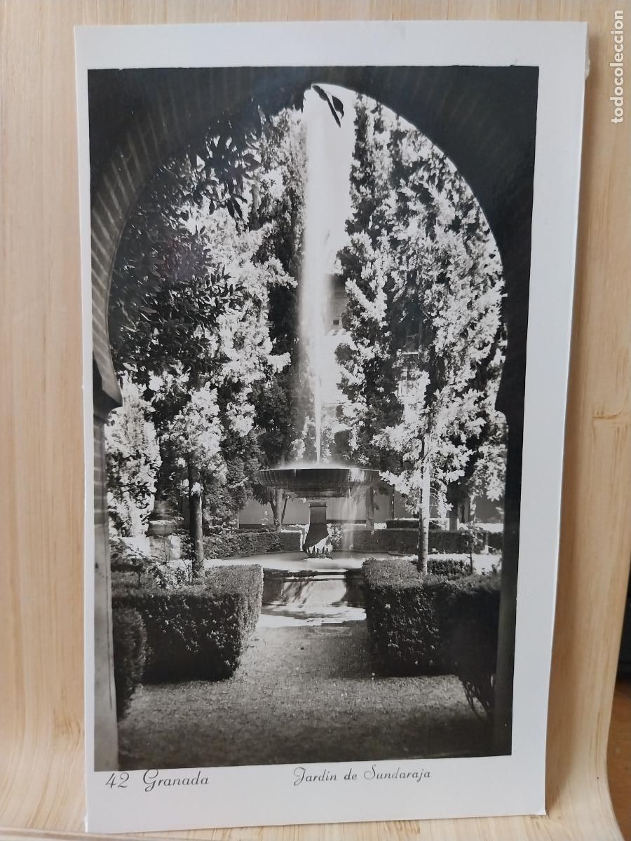 Postales: JARDIN SUNDARAJA ALHAMBRA GRANADA POSTAL N&ordm; 42 SC ORIGINAL BN