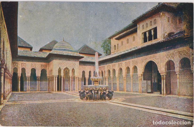 Postales: GRANADA, ALHAMBRA, PATIO DE LOS LEONES - GALLETAS VI&Ntilde;AS - ESCRITA