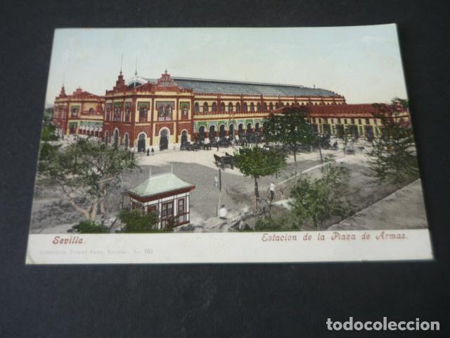 Postales: SEVILLA ESTACION DE LA PLAZA DE ARMAS ED. PURGER