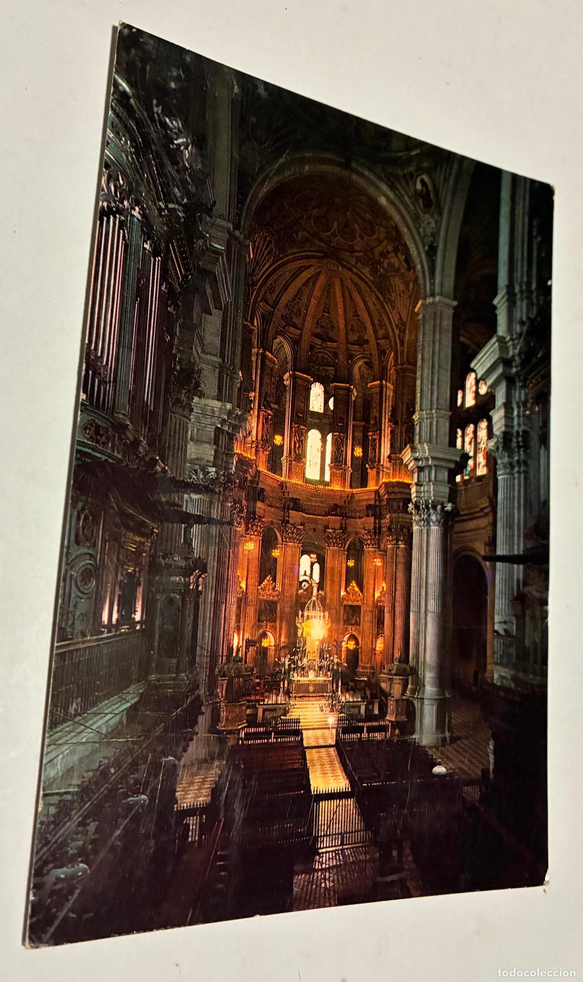 Postales: POSTAL MALAGA CATEDRAL NAVE CENTRAL - Foto 1