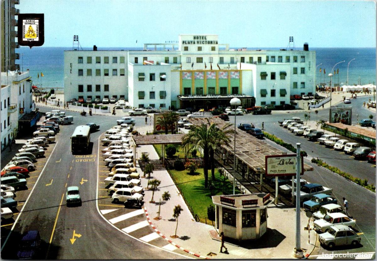 Postales: C&aacute;diz - Hotel Playa Victoria - Subirats Casanovas 1225 - 150x103mm - Quiosco Estanco - La Ina