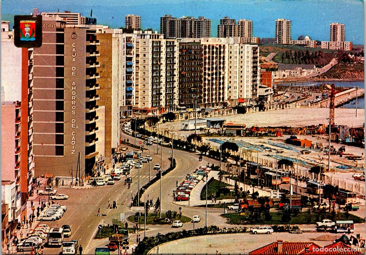 Postales: Algeciras (C&aacute;diz) - Avenida Virgen del Carmen - Caja de Ahorros de C&aacute;diz - Subirats Casanovas 186