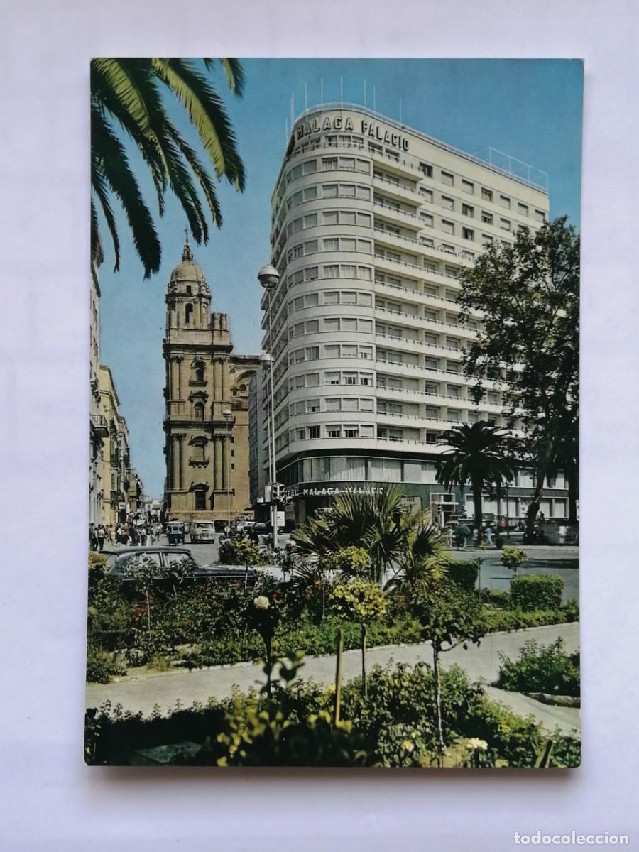 Postales: POSTAL 18408 NUEVA-VISTABELLA 49 MALAGA HOTEL MALAGA PALACIO Y CATEDRAL