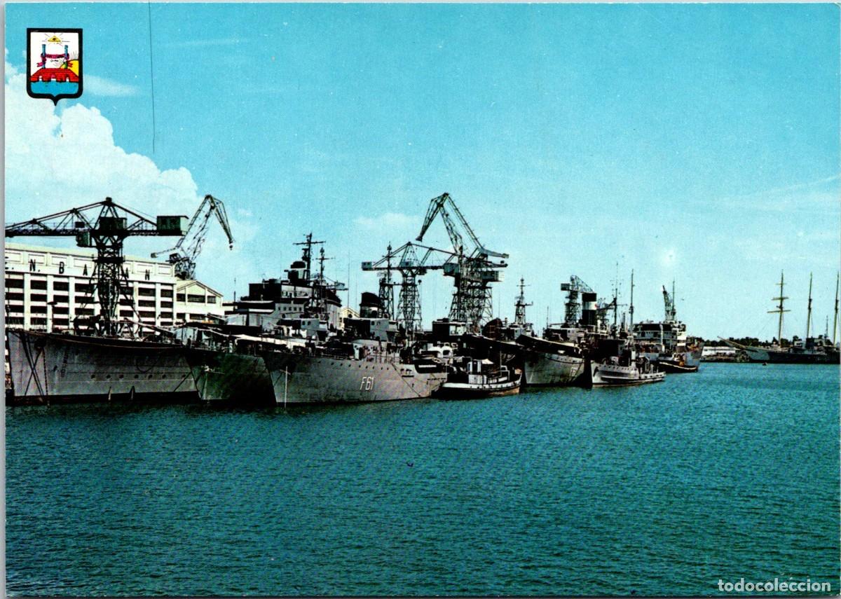 Postales: San Fernando - Buques en el Arsenal de La Carraca - FISA 6 - 146x103mm - Juan Sebasti&aacute;n Elcano