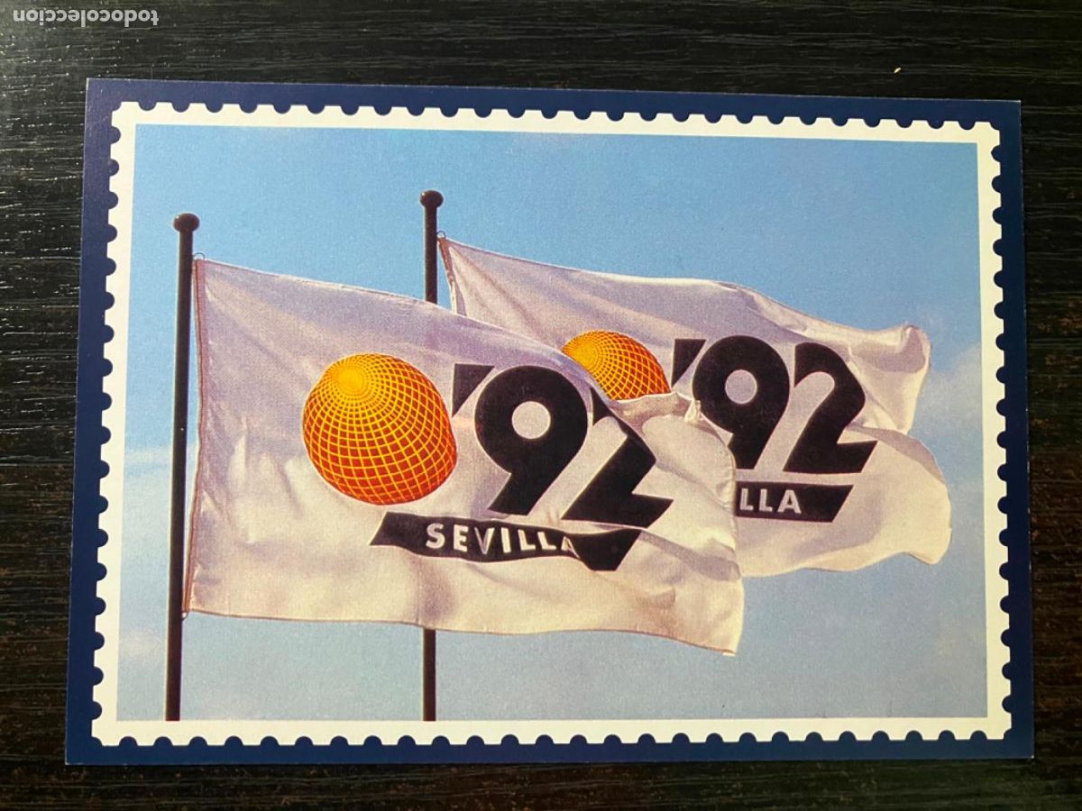 Postales: Expo 92 Sevilla - Postal Bandera