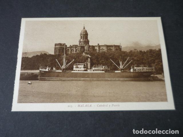 Postales: MALAGA CATEDRAL Y PUERTO - Foto 1