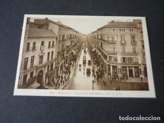 Postcards: MALAGA PLAZA DE LA CONSTITUCION Y CALLE DE LARIOS