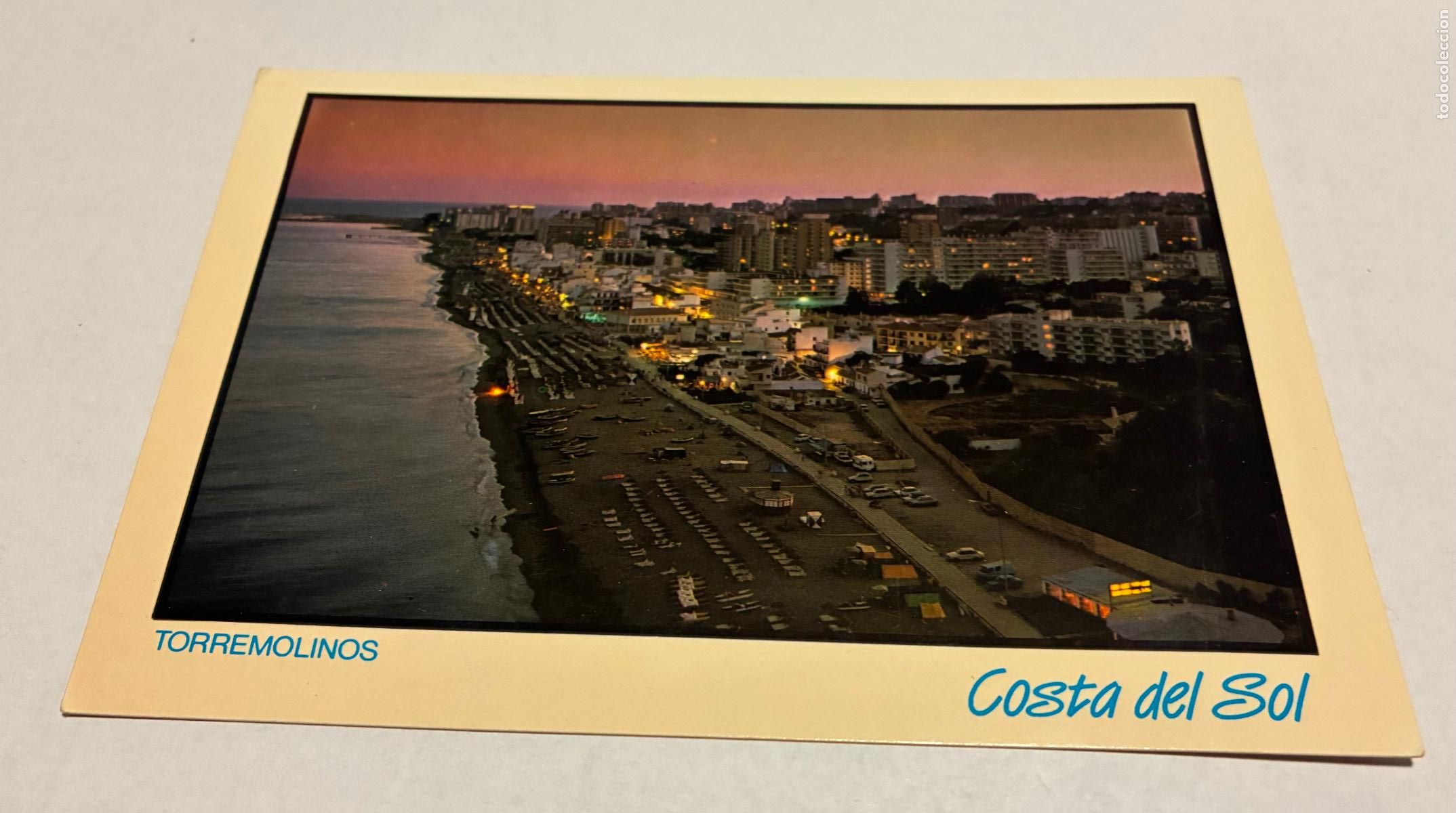 Postales: POSTAL DEL SOL, TORREMOLINOS, VISTA PARCIAL NOCTURNA