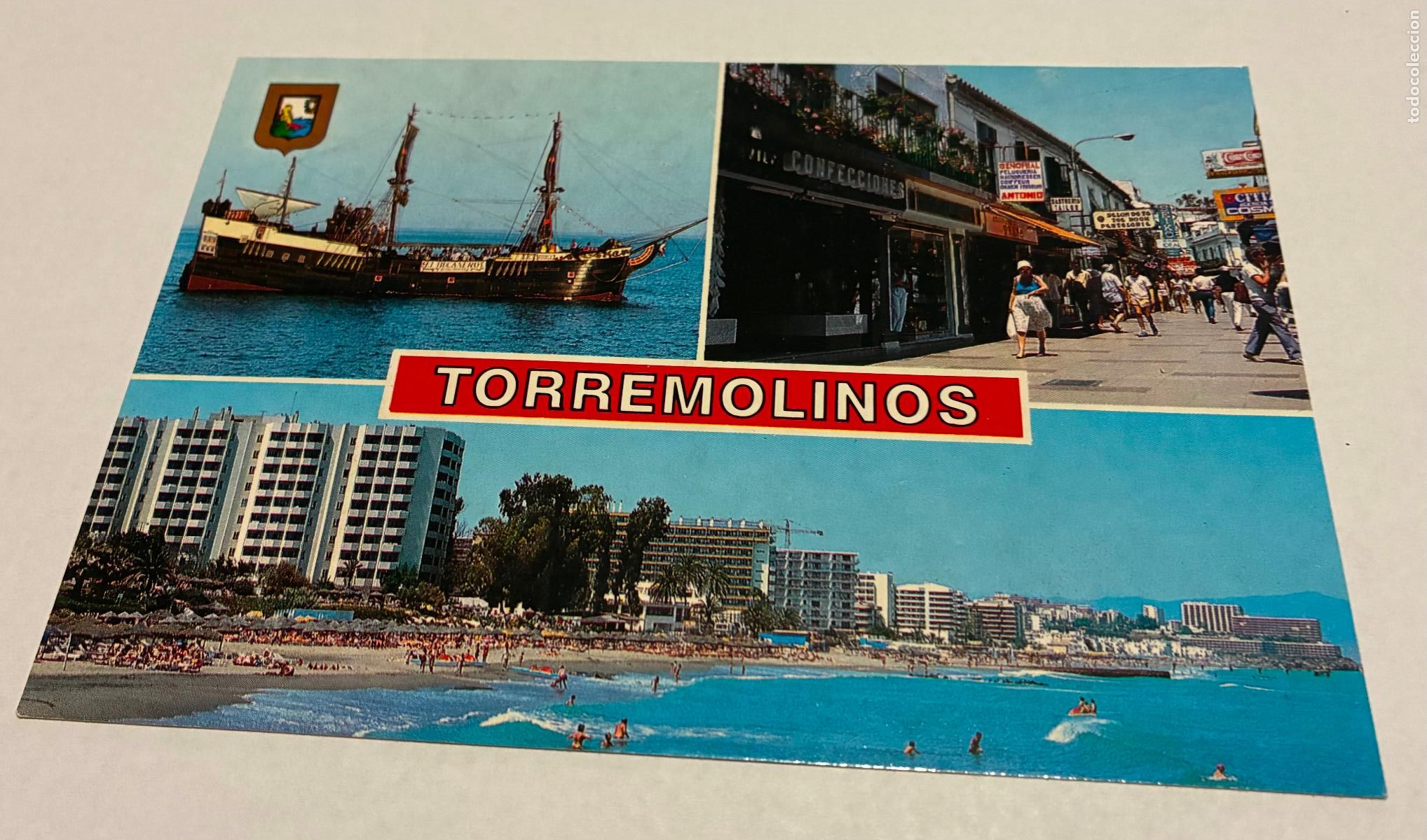 Postales: POSTAL TORREMOLINOS, Costa del Sol, Playa Calle San Miguel