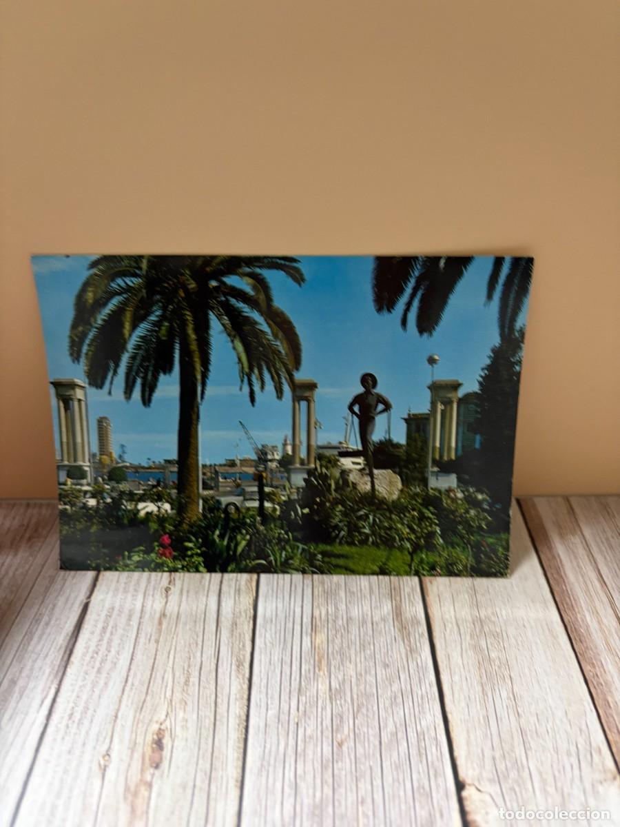 Postales: TARJETA POSTAL. M&Aacute;LAGA. 1351.- JARDINES DE LA MARINA Y PUERTO. ED. BEASCOA