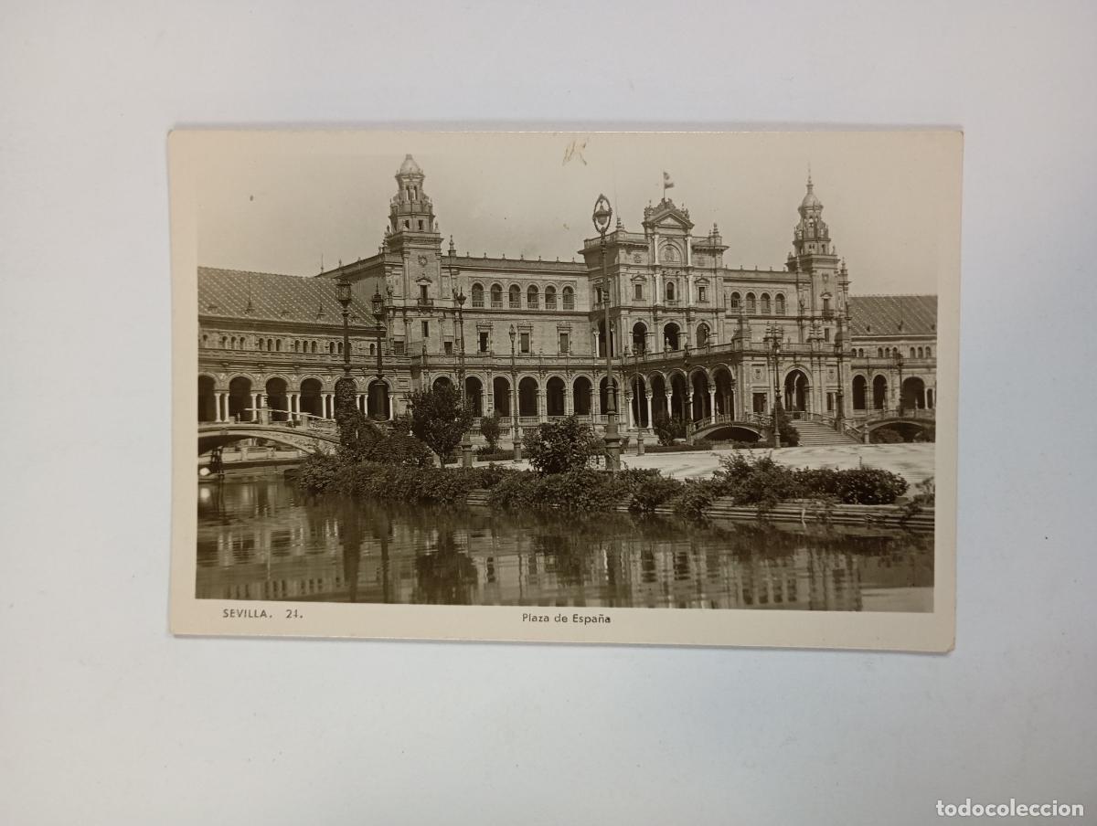 Postales: POSTAL ANTIGUA PLAZA DE ESPA&Ntilde;A. SEVILLA. TDKP29B
