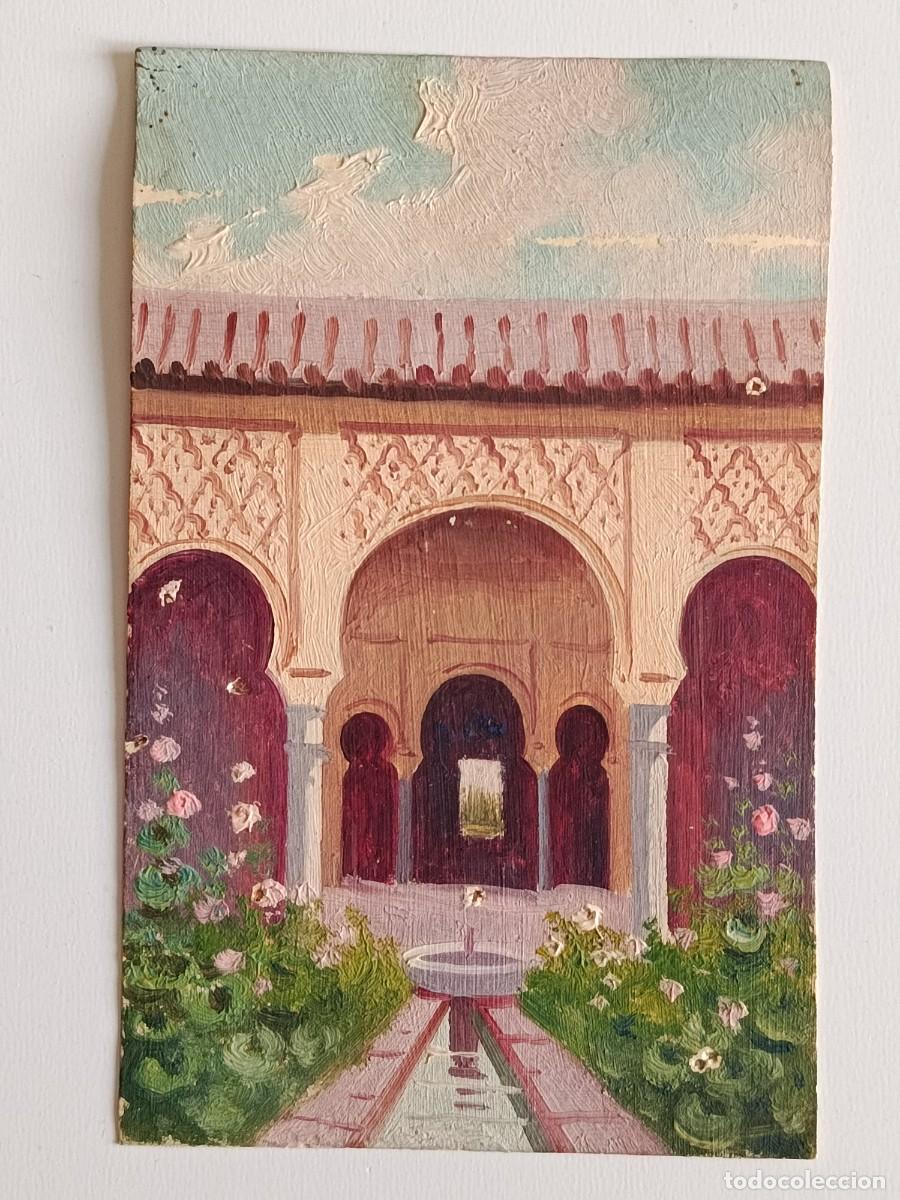 Postales: POSTAL PINTADA A MANO. GRANADA. SIN CIRCULAR. UNI&Oacute;N POSTAL UNIVERSAL