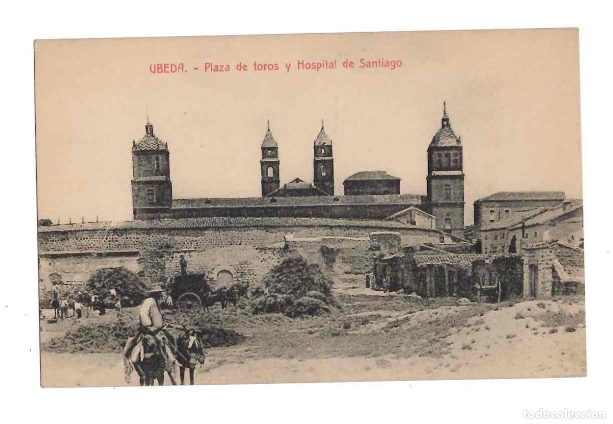 Postales: TARJETA POSTAL UBEDA PLAZA DE TOROS Y HOSPITAL DE SANTIAGO