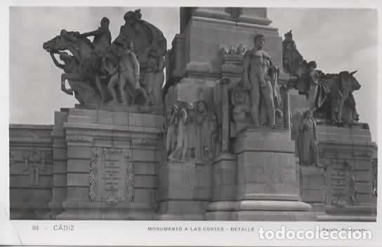 Postales: CADIZ SIN ESCRIBIR MONUMENTO A LAS CORTES