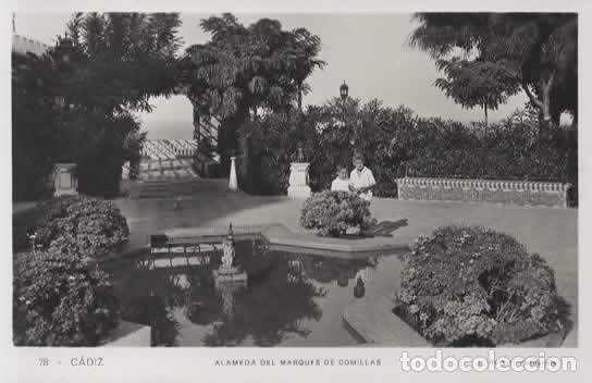 Postales: CADIZ SIN ESCRIBIR ALAMEDA DEL MARQUES DE COMILLAS