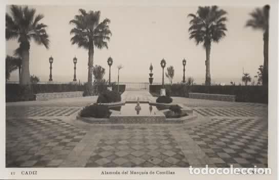 Postales: CADIZ SIN ESCRIBIR ALAMEDA DEL MARQUES DE COMILLAS