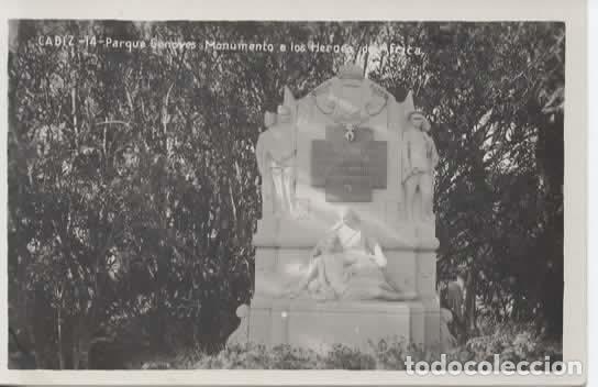 Postales: CADIZ SIN ESCRIBIR MONUMENTO HEROES DE AFRICA