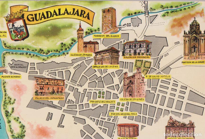Postales: ALMERIA, MAPA DE LA CIUDAD - FRESMO - EDITADA EN 1964 - S/C