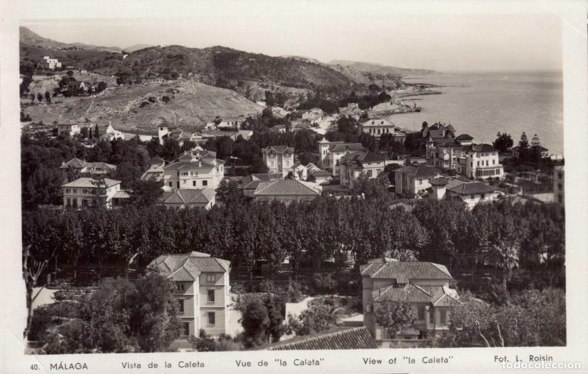 Postales: TARJETA POSTAL MALAGA VISTA DE LA CALETA N&ordm;40 L. ROISIN FOTOGRAFO