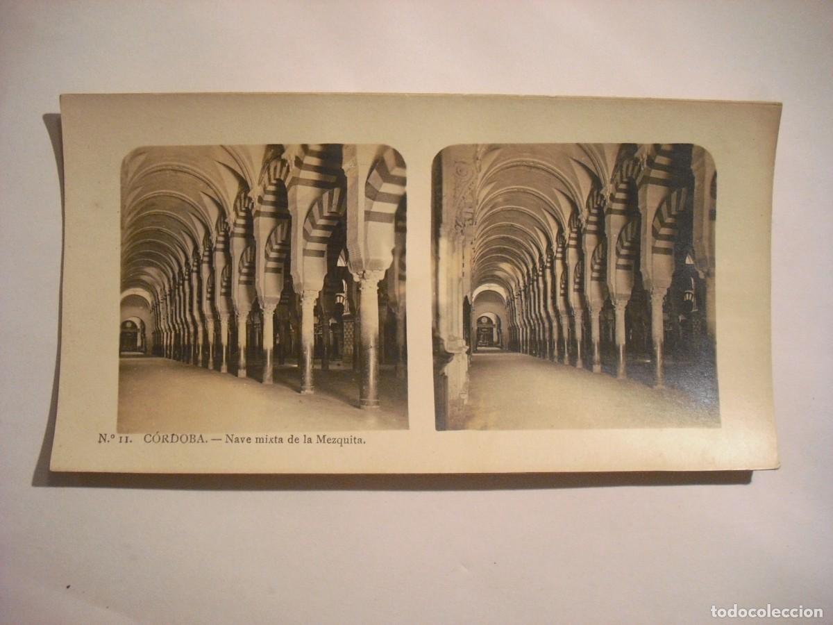 Cartoline: ANTIGUA ESTEREOSCOPIA DE CORDOBA N. 11 NAVE MIXTA DE LA MEZQUITA . TURISMO PRACTICO
