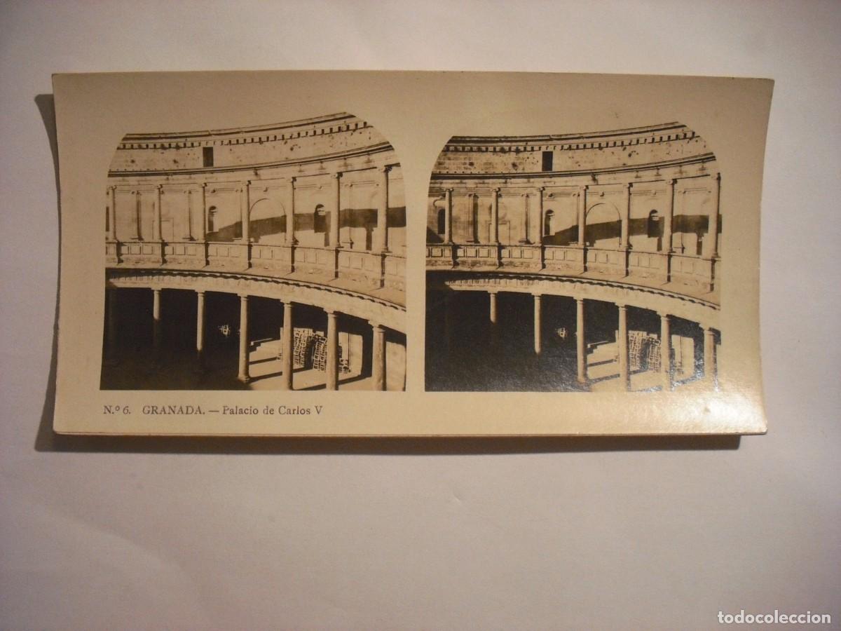 Postales: ANTIGUA ESTEREOSCOPIA DE GRANADA N. 6 PALACIO DE CARLOS V . TURISMO PRACTICO