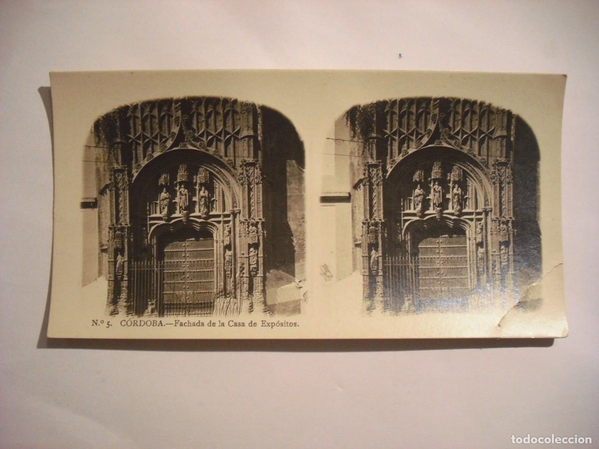 Postales: ANTIGUA ESTEREOSCOPIA DE CORDOBA N. 5 , FACHADA DE LA CASA DE EXPOSITOS . TURISMO PRACTICO