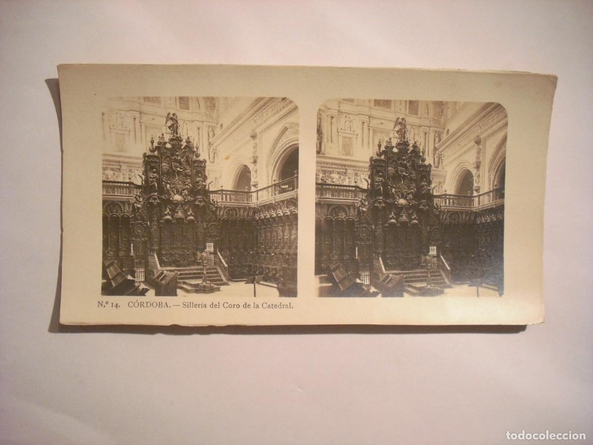 Postales: ANTIGUA ESTEREOSCOPIA DE CORDOBA . SILLERIA DEL CORO DE LA CATEDRAL . TURISMO PRACTICO