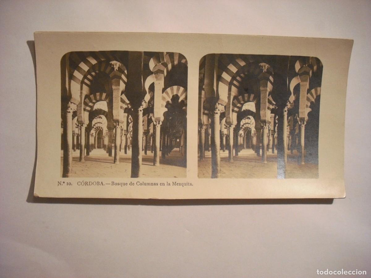 Postkarten: ANTIGUA ESTEREOSCOPIA DE CORDOBA . BOSQUE DE COLUMNAS EN LA MEZQUITA . TURISMO PRACTICO