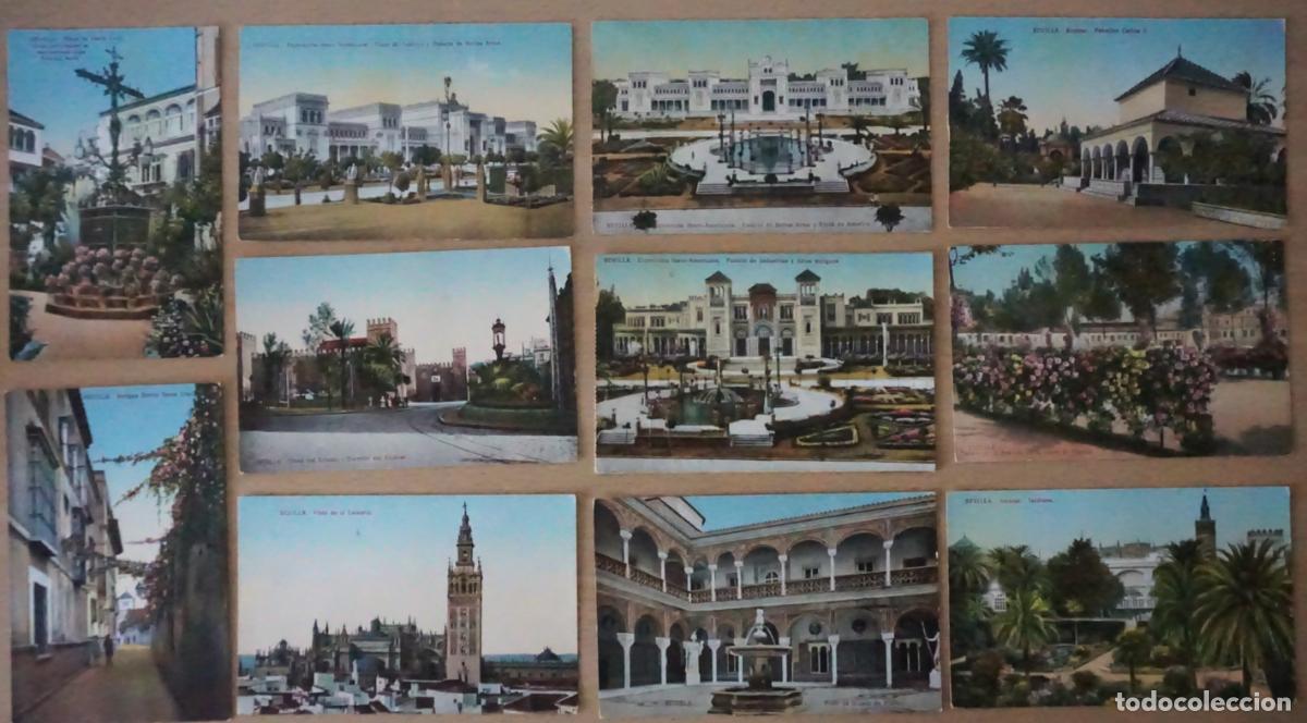 Postcards: 12 postales coloreadas de Sevilla del a&ntilde;o 1929, la mayor&iacute;a circuladas. ver todas las fotograf&iacute;as