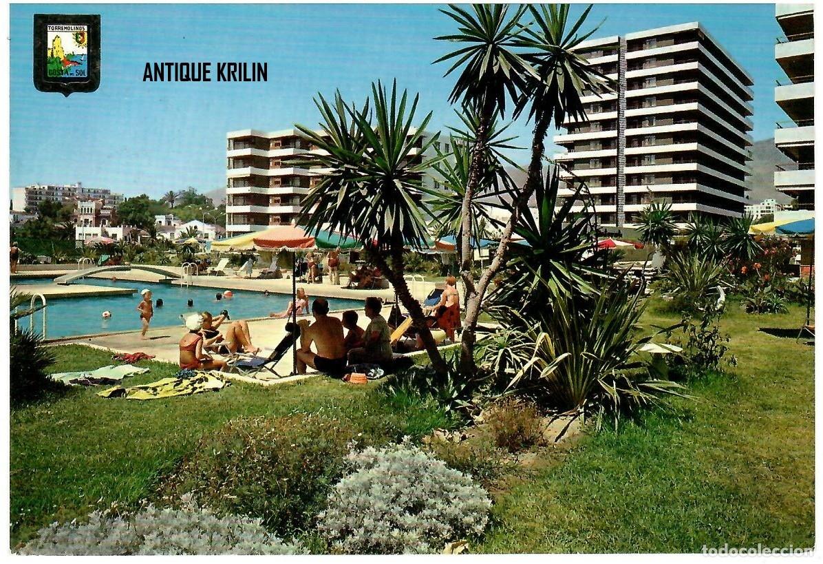 Postales: TORREMOLINOS N&ordm; 33 LA NOGALERA , PISCINA / ESCUDO DE ORO / FRANQUEADA
