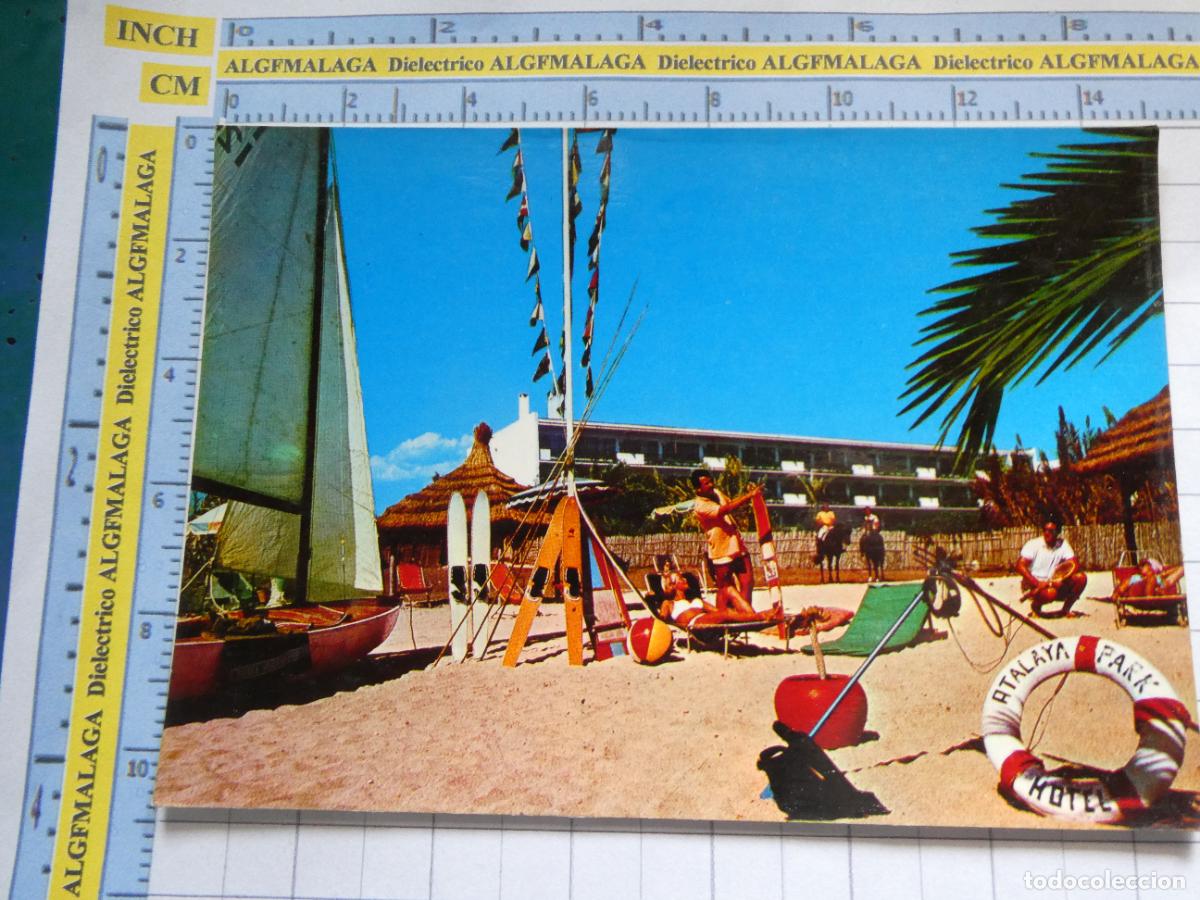 Postales: POSTAL DE M&Aacute;LAGA. A&Ntilde;O 1970. ESTEPONA HOTEL ATALAYA PARK PLAYA 2379 DOISA. 2770