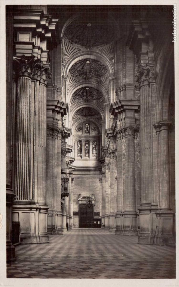 Postales: TARJETA POSTAL N&ordm;111 MALAGA CATEDRAL FOT. L. ROISIN FOTOGRAFO