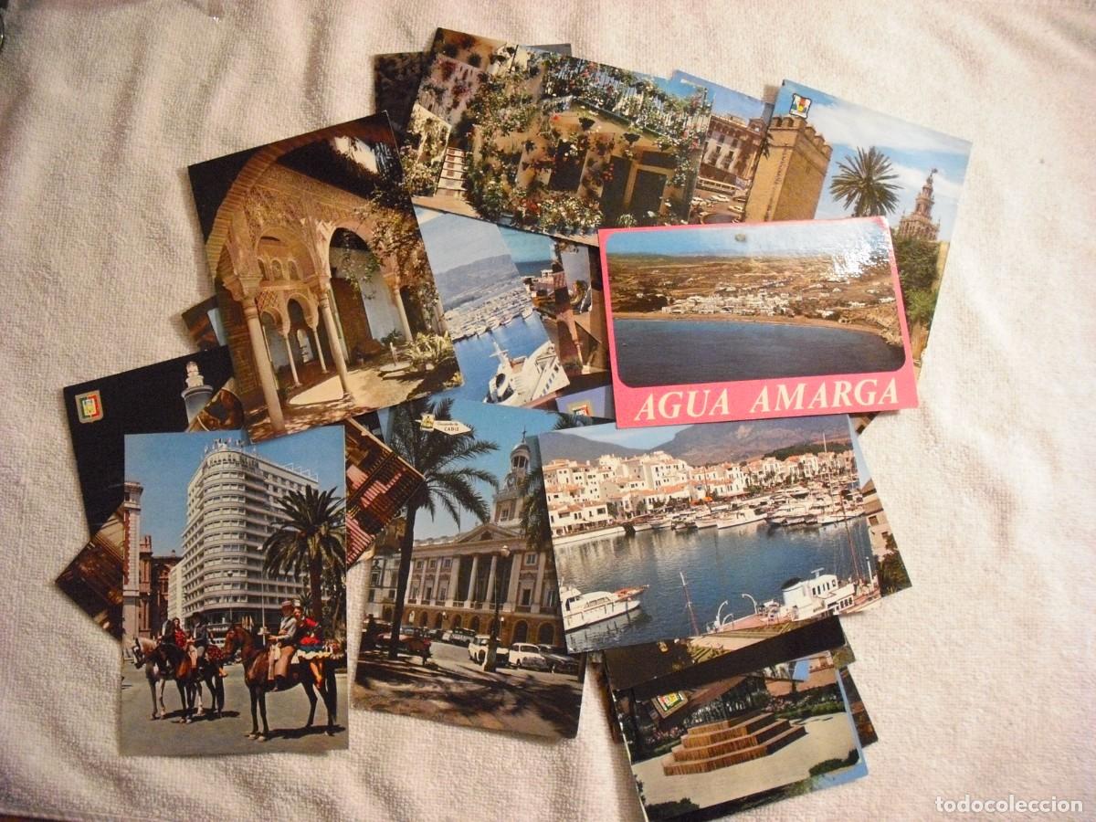 Postales: LOTE DE 28 POSTALES COLOR DE DIFERENTES LUGARES DE ANDALUCIA