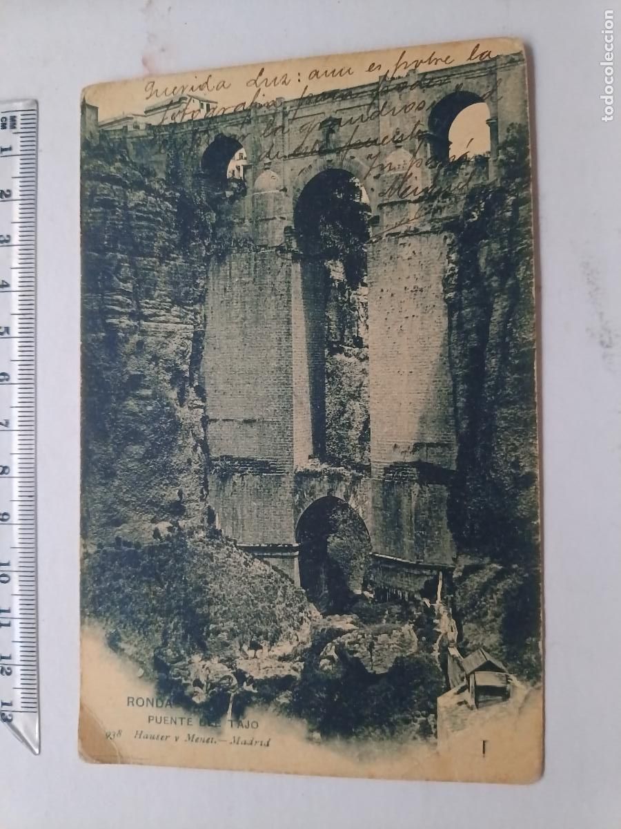 Postales: Ronda. Hauser y Menet. Dorso sin dividir. Circulada con sello tipo cadete