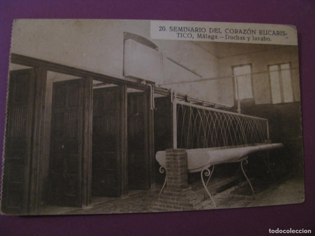 Postales: POSTAL DE MALAGA. SEMINARIO DEL CORAZON EUCARISTICO. GRAFOS 20. DUCHAS Y LAVABO