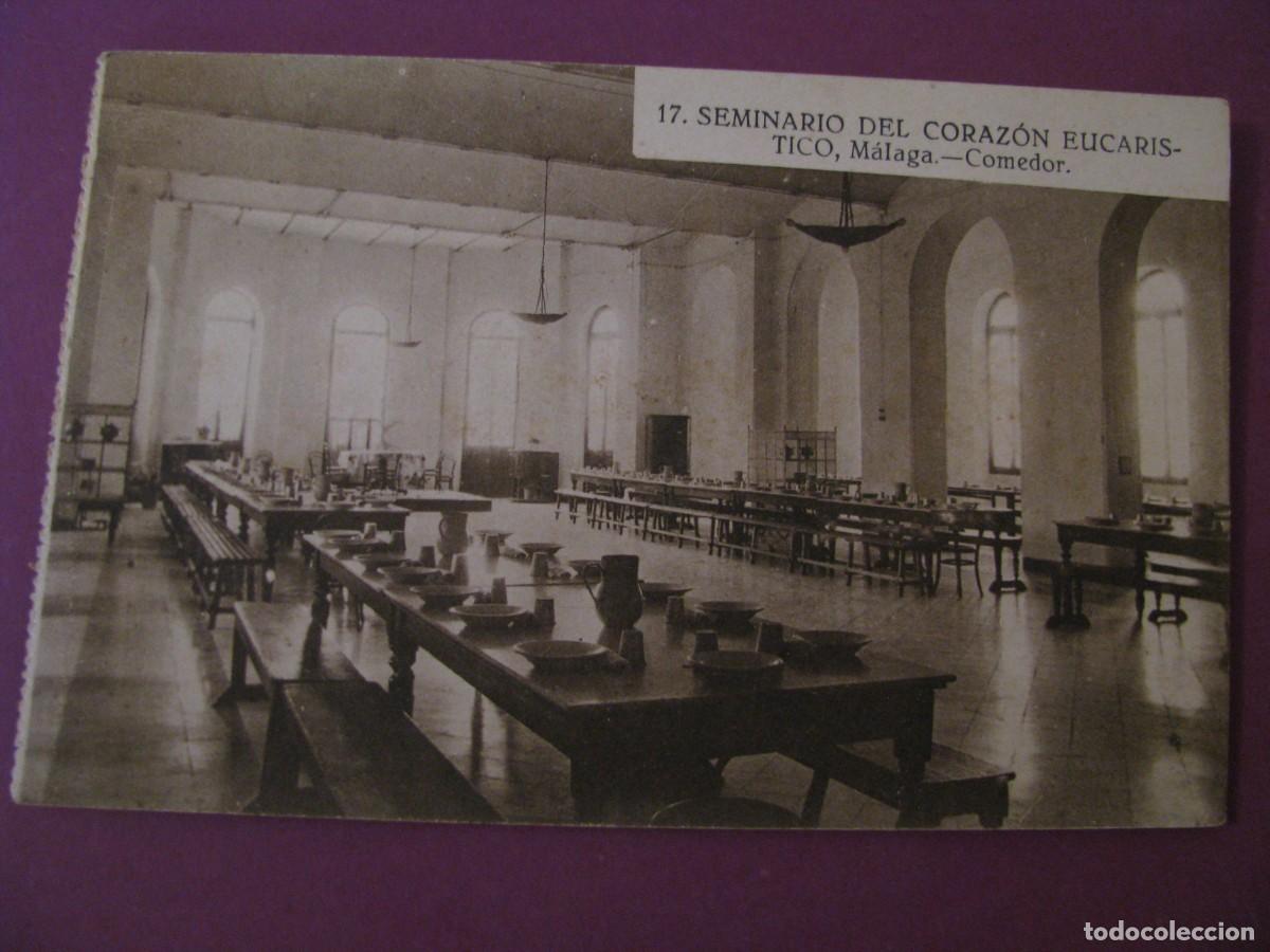 Postales: POSTAL DE MALAGA. SEMINARIO DEL CORAZON EUCARISTICO. GRAFOS 17. COMEDOR