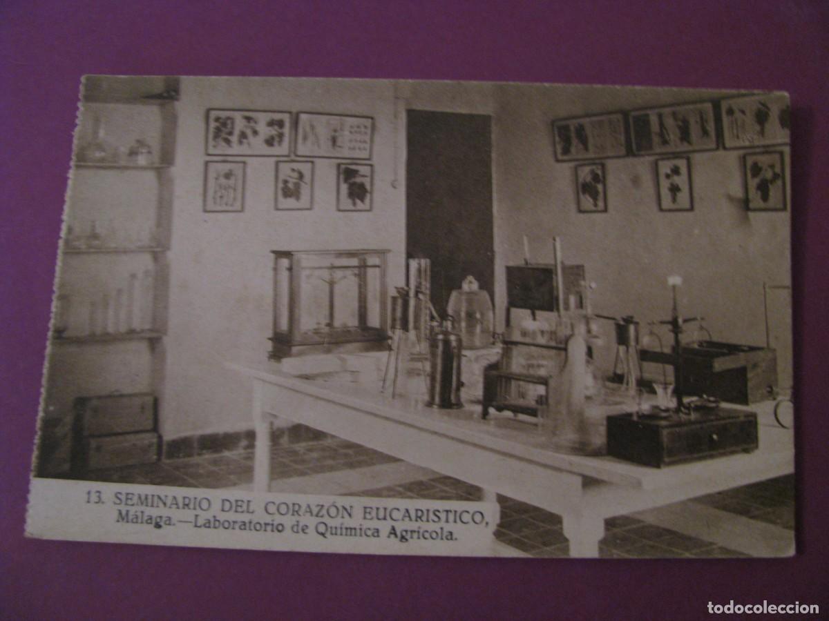Postales: POSTAL DE MALAGA. SEMINARIO DEL CORAZON EUCARISTICO. GRAFOS 13. LABORATORIO DE QUIMICA AGRICOLA