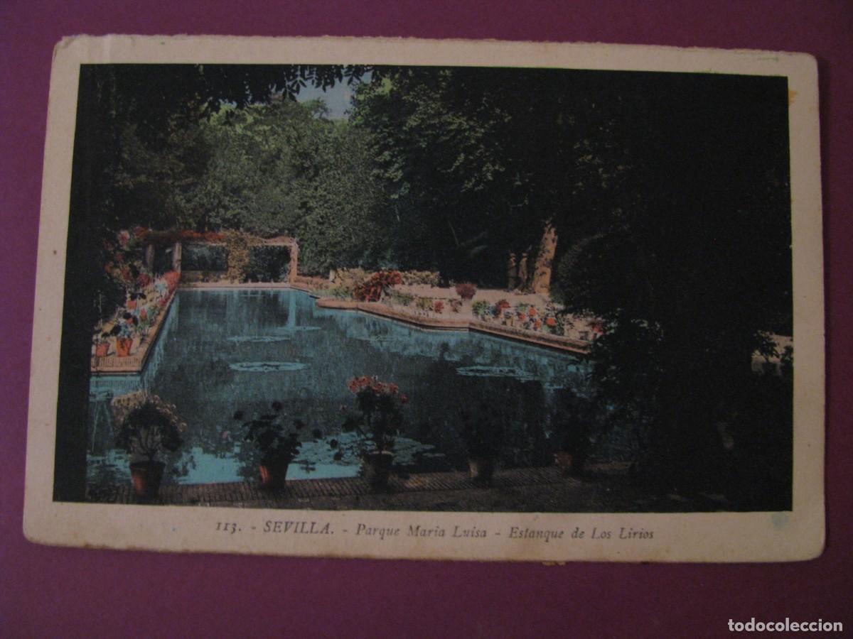 Postales: POSTAL DE SEVILLA. L. ROISIN. PARQUE MARIA LUISA. ESTANQUE DE LOS LIRIOS.