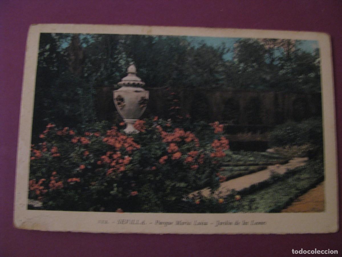 Postales: POSTAL DE SEVILLA. L. ROISIN. PARQUE MARIA LUISA. JARDIN DE LOS LEONES.