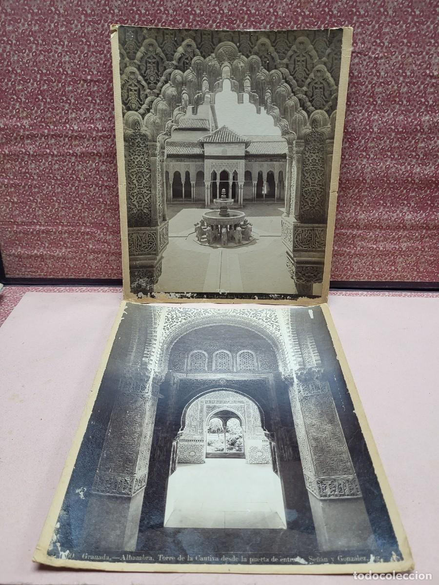 Postales: ANTIGUAS FOTOGRAFIAS GRAN TAMA&Ntilde;O ALBUMINAS LA ALHAMBRA GRANADA SE&Ntilde;AN Y GONZALEZ