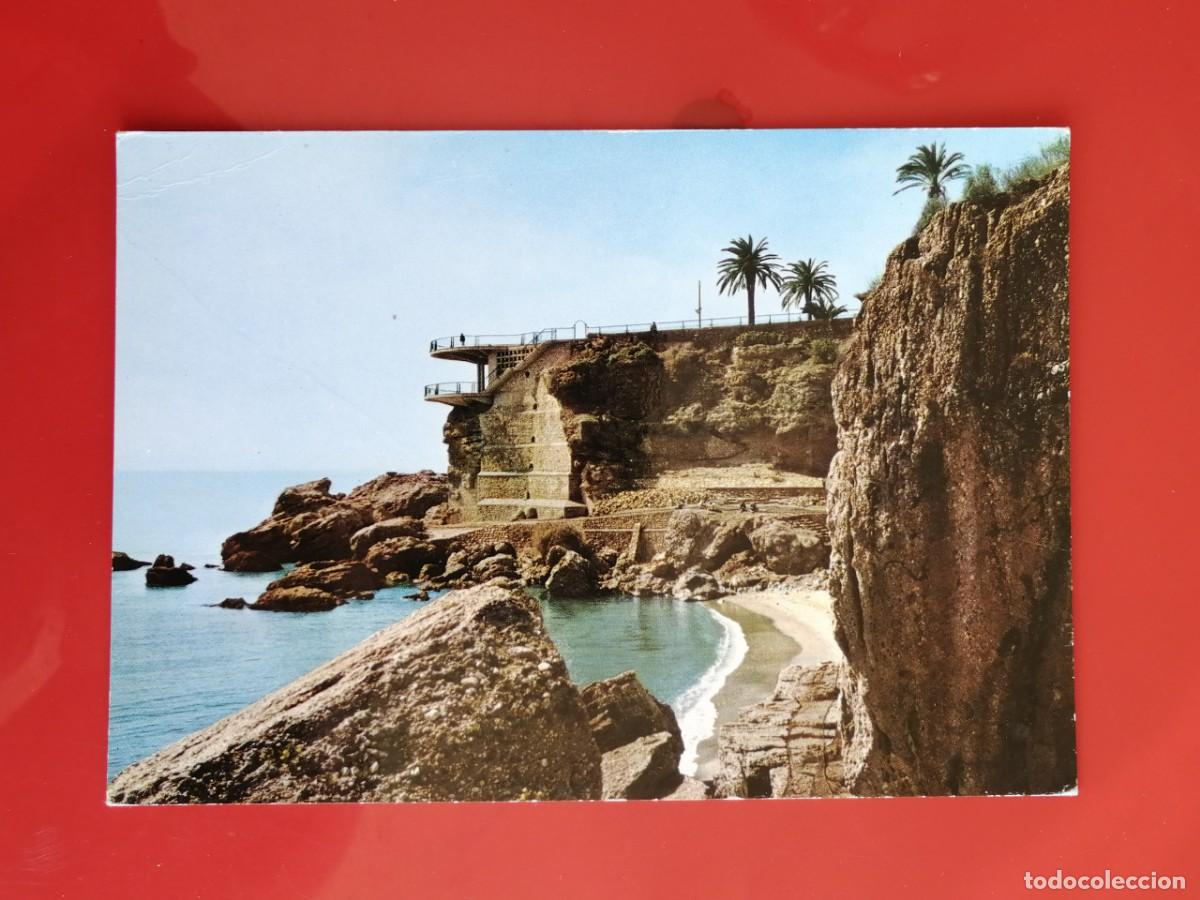 Postales: POSTAL 18567 SIN USO (ARRUGAS)-L.M. VISTABELLA 9 NERJA MALAGA PLAYA CALAHONDA Y BALCON DE EUROPA