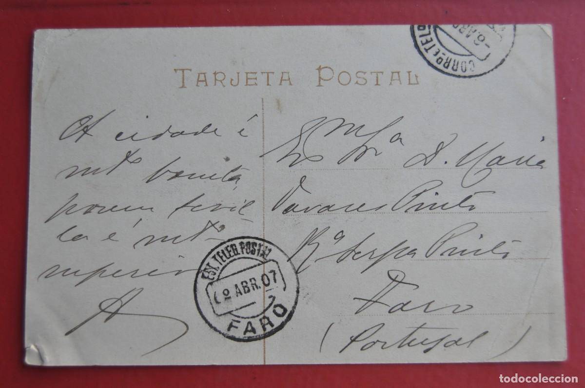 Postales: TARGETA POSTAL . CADIZ - EL MUELLE . CIRCULADA EM 3ABR07 (1907)