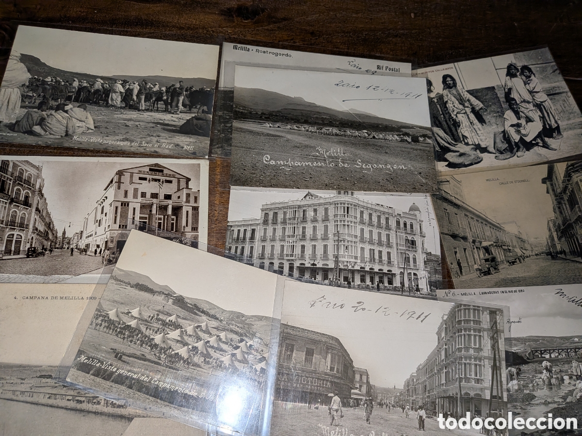 Postales: 12 Raras postales de Melilla