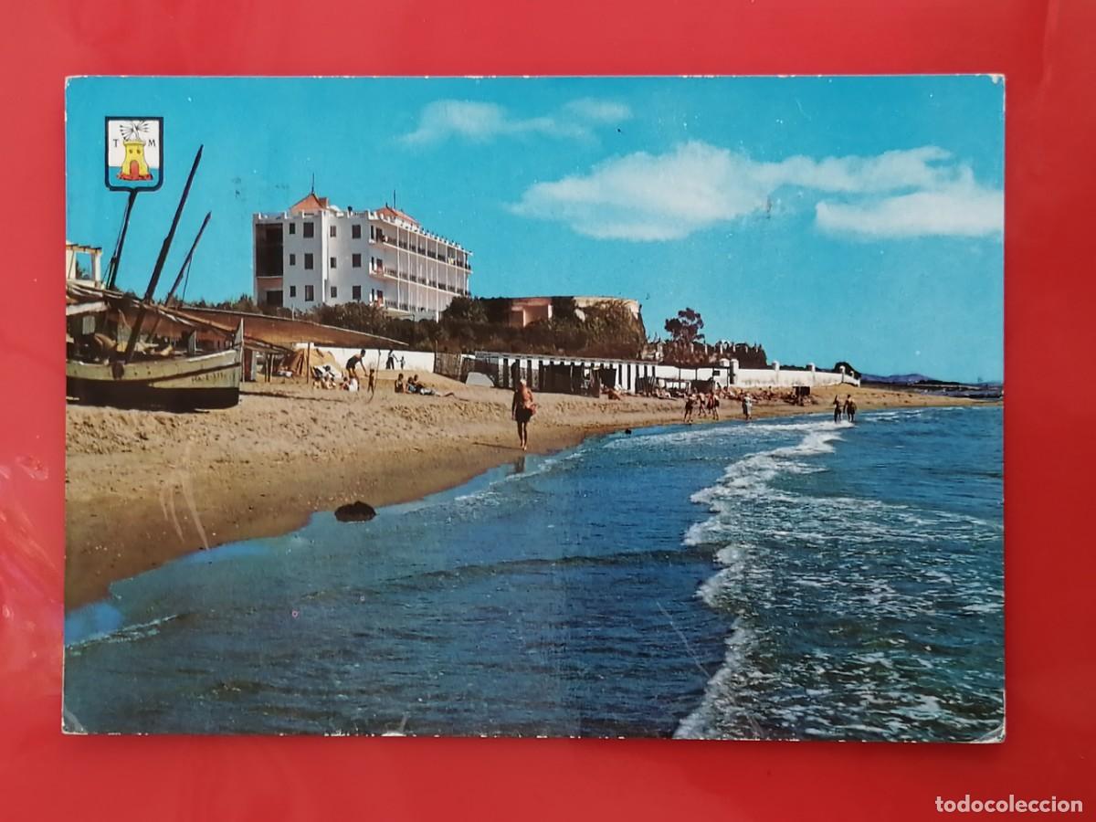 Postales: POSTAL 18697 MAT. MALAGA 1962-DOMINGUEZ 6 MARBELLA PLAYA HOTEL EL FUERTE BARCO PESCA