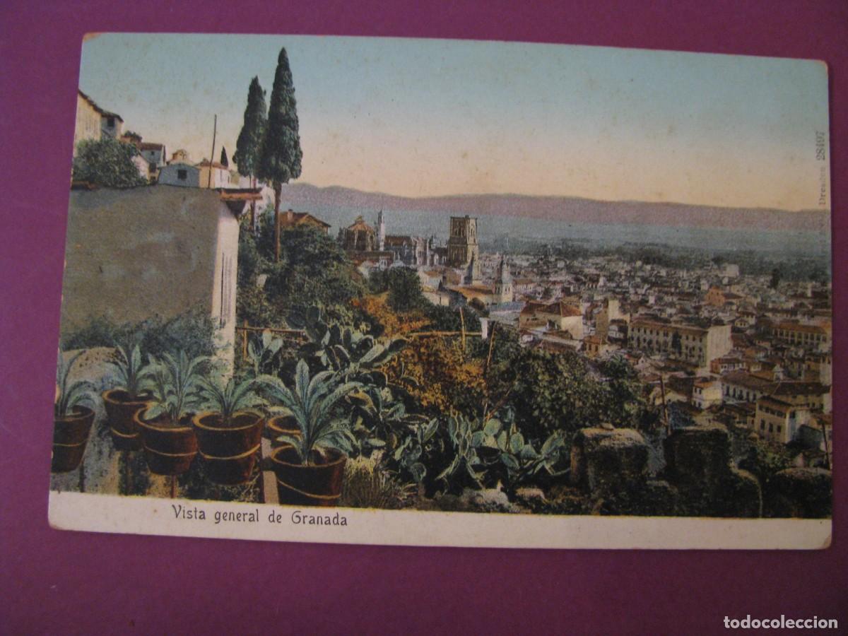 Postales: ANTIGUA POSTAL DE GRANADA. VISTA GENERAL DE GRANADA. STENGEL & CO 1905