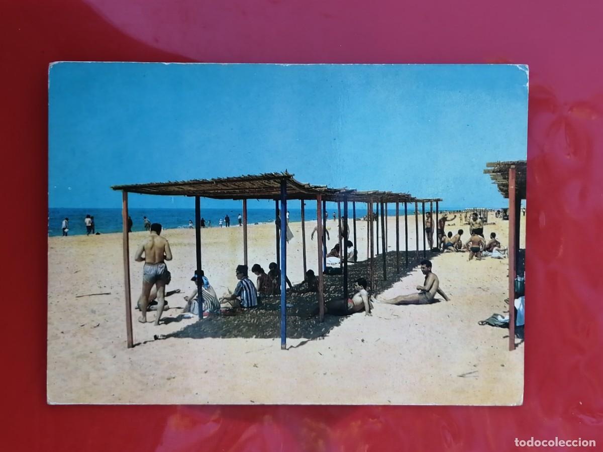 Postales: POSTAL 18834 ESCRITA-ARRIBAS FIR 2002 HUELVA PUNTA UMBRIA PLAYA BA&Ntilde;ISTAS
