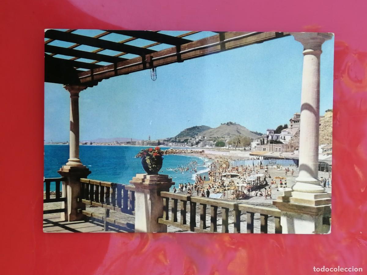 Postales: POSTAL 18833 MAT.1960-DOMINGUEZ 5 MALAGA PLAYA BA&Ntilde;OS DEL CARMEN