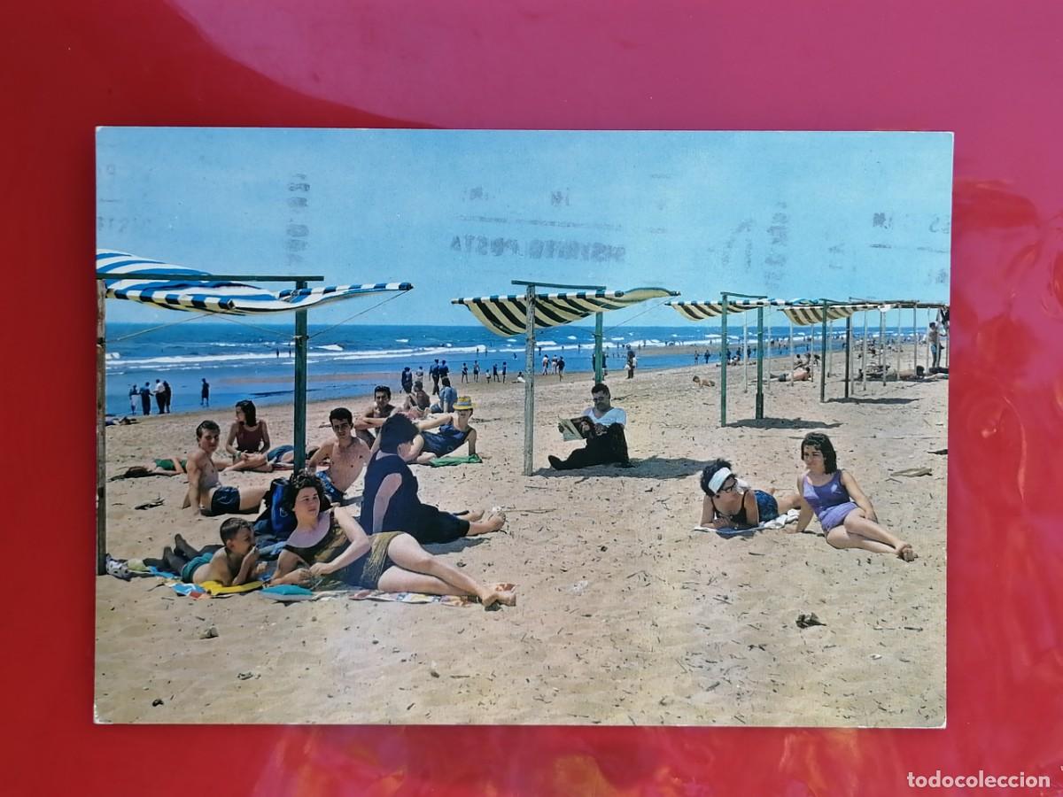 Postales: POSTAL 18829 MAT.1978-GARRABELLA 8 HUELVA PLAYA PUNTA UMBRIA BA&Ntilde;ISTAS
